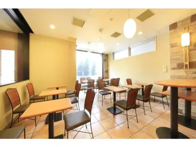 a restaurant with tables and chairs in a room at R&B HOTEL HIGASHI NIHONBASHI - Vacation STAY 14016v in Tokyo