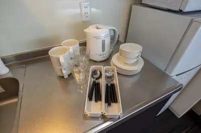 a kitchen counter with utensils and appliances on it at VACATION INN HEIWAJIMA 1 - Vacation STAY 10876 in Tokyo
