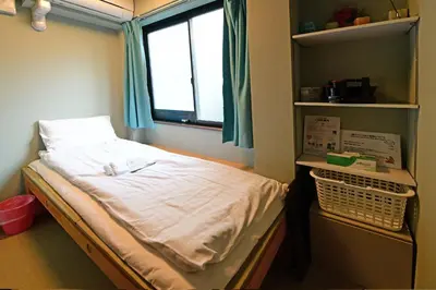 a hospital room with a bed and a window at Jing House akihabara Ryokan - Vacation STAY 30887v in Tokyo