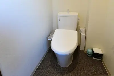 a bathroom with a white toilet in a stall at Jing House akihabara Ryokan - Vacation STAY 11566v in Tokyo
