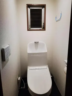 a white toilet in a bathroom with a window at belle via tokyo - Vacation STAY 32426v in Tokyo