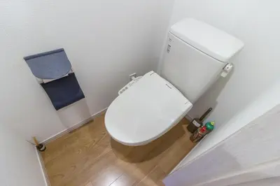 a bathroom with a white toilet in a room at japan house Ikebukuro in Tokyo