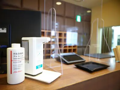 a bottle of medication sitting on top of a counter at Pod Select Hotel Shinjuku in Tokyo