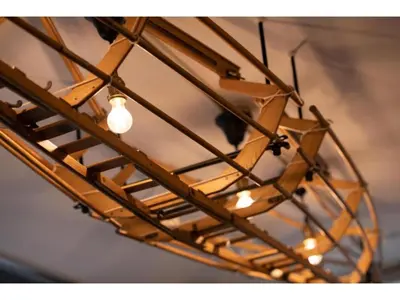 a chandelier with lights hanging from a ceiling at Hotel Emit Shibuya - Vacation STAY 40886v in Tokyo