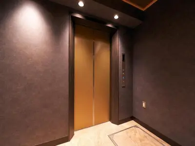 an elevator corridor with a door in a room at Rakuten STAY Tokyo Asakusa Twin Room with Unit Bath in Tokyo