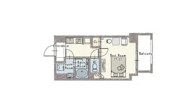 a floor plan of a house at BON Tokyo Asakusa in Tokyo