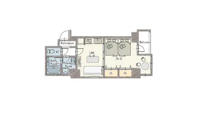 a floor plan of a house at BON Tokyo Asakusa in Tokyo