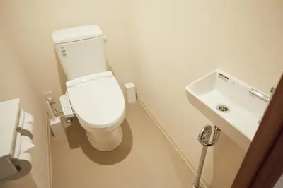 a bathroom with a toilet and a sink at SG Premium KASAI - Vacation STAY 44266v in Tokyo