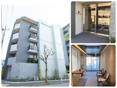 a collage of three pictures of a building at SG Premium KASAI - Vacation STAY 44266v in Tokyo