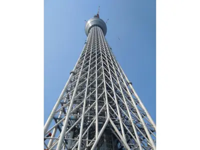 a view of the eiffel tower against a blue sky at Sky Heart Hotel Koiwa - Vacation STAY 49094v in Tokyo