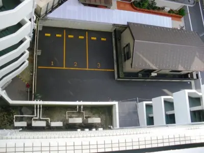 a model of a building with a tennis court at Sky Heart Hotel Koiwa - Vacation STAY 49101v in Tokyo