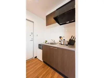 a kitchen with a sink and a counter top at Tora Hotel Skytree - Vacation STAY 51816v in Tokyo