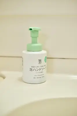 a bottle of soap sitting on top of a sink at Tora Hotel Ueno - Vacation STAY 52811v in Tokyo