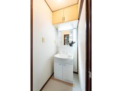 a bathroom with a sink and a mirror at Tora Hotel Taito - Vacation STAY 53094v in Tokyo