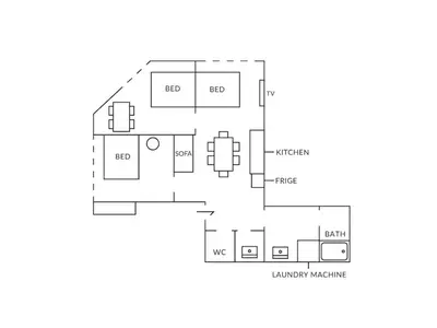 a floor plan of a house at Tora Hotel Taito - Vacation STAY 53094v in Tokyo