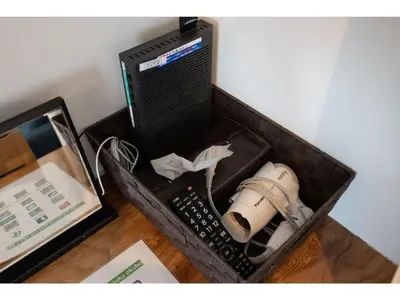 a box with a computer monitor and a mouse and a keyboard at bmj Shinjuku Okubo - Vacation STAY 46884v in Tokyo