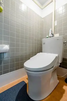 a bathroom with a white toilet and a tub at \u3055\u304f\u3089\u30a4\u30f3\u99c5\u524d\u7652\u3084\u3057\u7a7a\u9593 in Tokyo