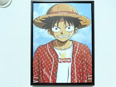 a painting of a man wearing a hat at SKYE HOME MINPAKU - Vacation STAY 11856 in Tokyo