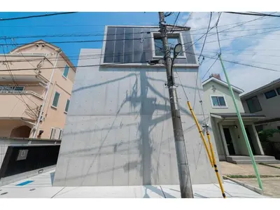 a shadow of a pole on the side of a building at bmj Hyakunincho - Vacation STAY 68273v in Tokyo