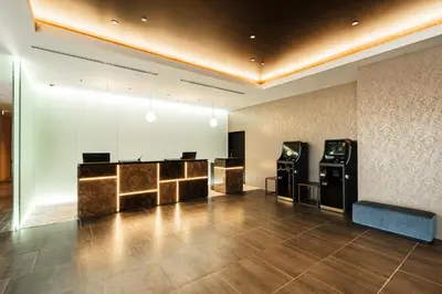 a large room with a video game console and a arcade at Keisei Richmond Hotel Tokyo Oshiage in Tokyo