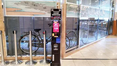a parking meter in front of a bike in a store at Toyoko Inn Tokyo Shinjuku Kabukicho in Tokyo