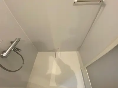a shower in a bathroom with a shower head at Great location Only 1 minute to St G-18 Ginza Line in Tokyo