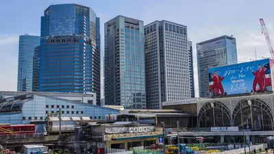 a group of tall buildings in a city at Toyoko Inn Tokyo Shinagawa Oimachi in Tokyo