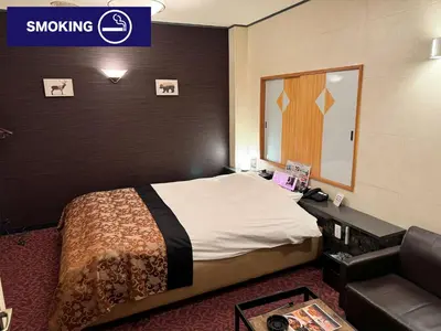 a hotel room with a bed and a couch at Restay lagoon in Tokyo
