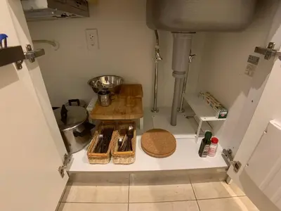 a small kitchen with a sink and a counter at SALON\u6e0b\u8c374A in Tokyo