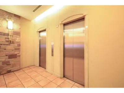 a hallway with two doors in a building at R&B HOTEL HIGASHI NIHONBASHI - Vacation STAY 40471v in Tokyo