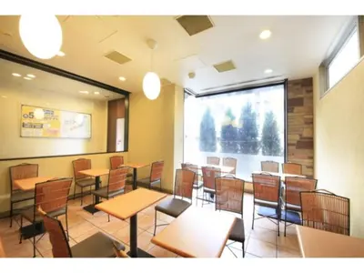 a dining room with tables and chairs and a window at R&B HOTEL HIGASHI NIHONBASHI - Vacation STAY 40468v in Tokyo