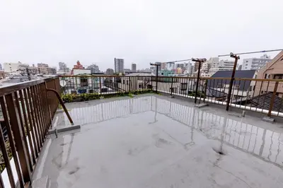 a balcony with a view of a city at The Felice Uguisudani - Vacation STAY 96242 in Tokyo