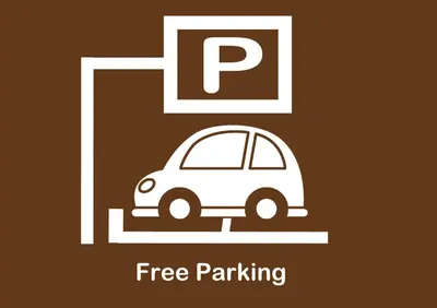 a sign of a car on a shelf with free parking at HOTEL VARKIN Ikebukuro Nishiguchi in Tokyo