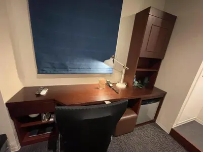 an office with a desk with a chair and a lamp at No, 2 Taniji Building - Vacation STAY 91347v in Tokyo