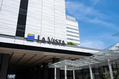 a building with a la visa sign on it at La Vista Tokyo Bay in Tokyo