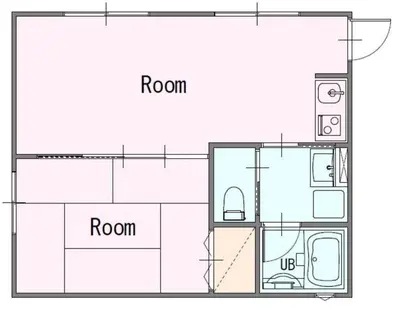 a floor plan of a small house at YADOYA Fukurou in Tokyo