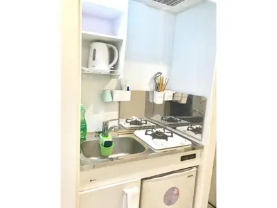 a kitchen with a sink and a stove at KIKO HOUSE - Vacation STAY 42456v in Tokyo