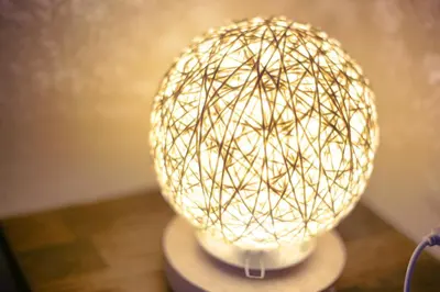 a illuminated orb lamp on a table at \u3077\u3075\u304b\u5c0f\u6885 in Tokyo