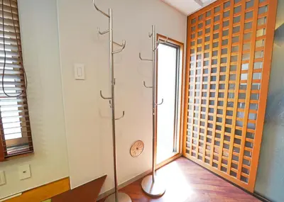 a walk in shower in a room with a window at Ryoma THE TOWER - Vacation STAY 12892 in Tokyo