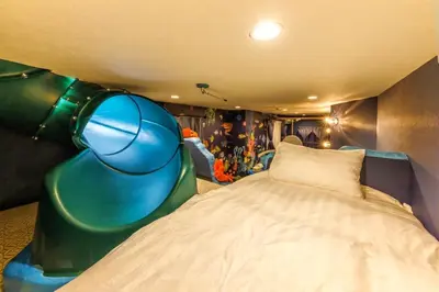 a bed in the back of a rv at Holy Town in Tokyo