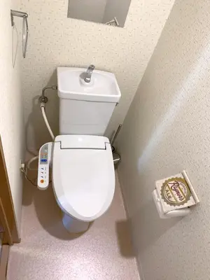 a bathroom with a white toilet and a sink at Green House Nakano Fujimicho - Vacation STAY 65988v in Tokyo