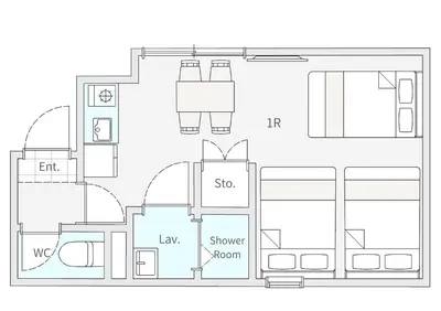 a floor plan of a house at URBAN STAY SHINJUKU EAST - Vacation STAY 67909v in Tokyo