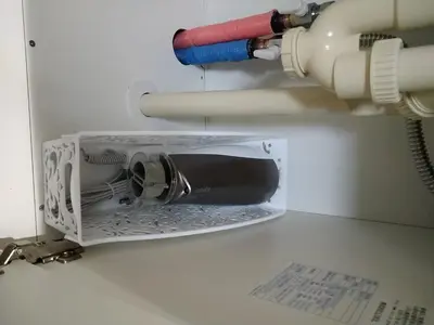 a hair dryer in a box on a counter at Hitoyado Ryokan Higashiueno - Vacation STAY 72541v in Tokyo