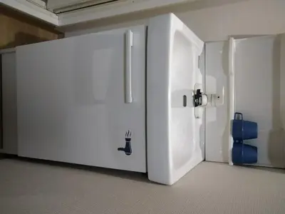 a room with two white doors in a room at Hitoyado Ryokan Higashiueno - Vacation STAY 72534v in Tokyo