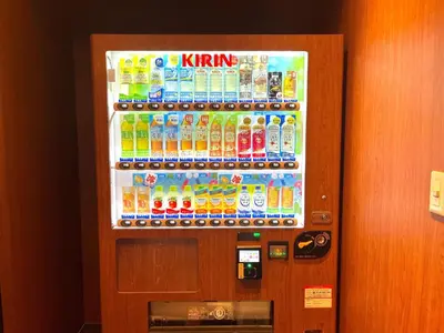 a vending machine filled with lots of drinks at APA Hotel Ueno Ekiminami in Tokyo