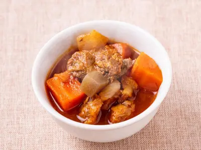 a bowl of stew with meat and vegetables in it at APA Hotel Ueno Ekiminami in Tokyo