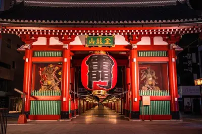 an entrance to a building with a face on it at FL Hotel Asakusa in Tokyo
