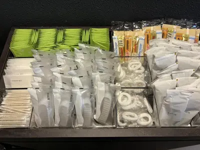 a drawer filled with white plastic bags of food at HOTEL TABARD TOKYO - Vacation STAY 64544v in Tokyo