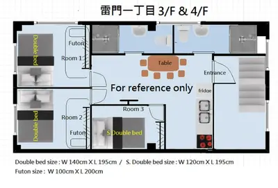a floor plan of a house at Ichijuku Ryokan Kaminarimon - Vacation STAY 75803v in Tokyo
