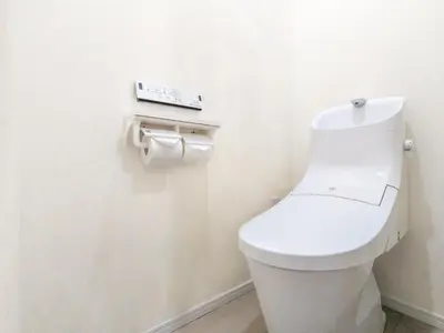 a bathroom with a white toilet in a room at japan house itabashi in Tokyo